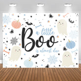 Blau A Wenig Buh Ist Fast Fällig Babydusche Hintergrund